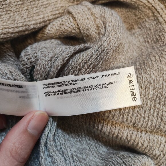 EUC Roots Cowl Neck Asymmetrical Poncho - One Size - Picture 6 of 6